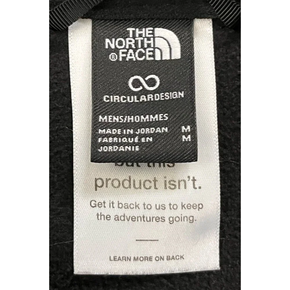 The North Face Circular Design Black Full Zip Lightweight Jacket Mens Sz Medium